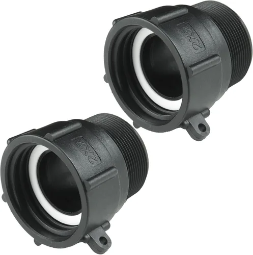 Miniatura 8 de IBC - Adaptador de accesorios de bolsa de 2 pulgadas, rosca gruesa de contrafuerte hembra x 2 pulgadas, rosca macho NPT para tubería, conector