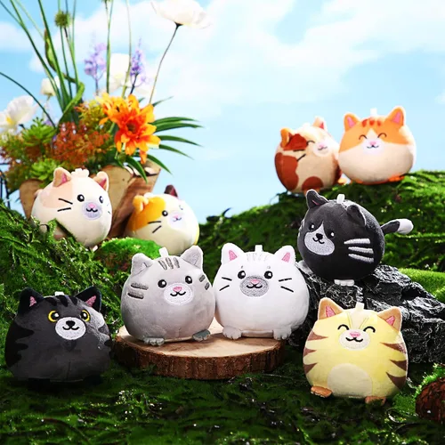 Miniatura 3 de Libima 9 piezas mini llaveros de animales de peluche de 3.15 pulgadas, pequeños adornos lindos de felpa, juguetes a granel para baby shower