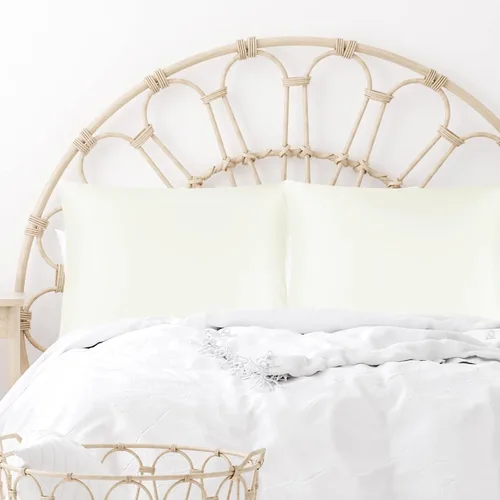 Miniatura 7 de uxcell Paquete de 2 fundas de almohada de satén de seda para cabello y piel, frescas, sedosas, suaves y transpirables, tamaño estándar de 20 x 26
