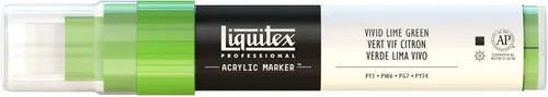 Miniatura 16 de Rotuladores de pintura Liquitex Professional, de punta ancha, Verde fosforescente, 8mm Verde fluorescente