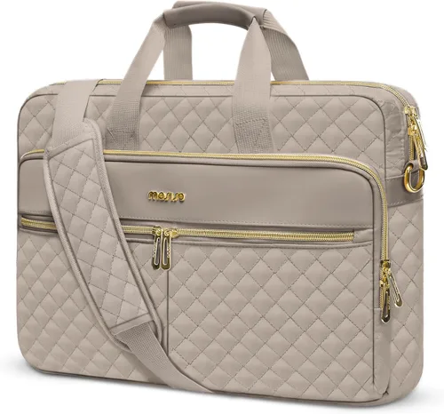 Miniatura 10 de MOSISO Bolsa para laptop de 13-13.3 pulgadas, maletín para mujeres y hombres, bolsa mensajera acolchada cuadrada para computadora de 14 pulgadas