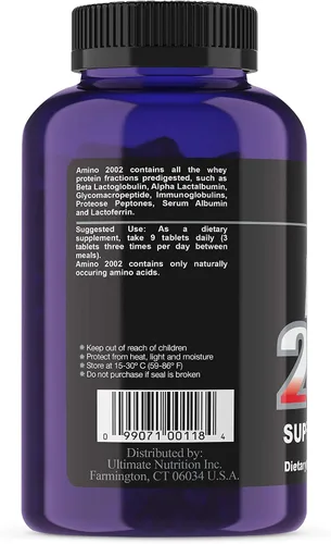 Miniatura 3 de Ultimate Nutrition Amino 2002 - Super Whey Formula 100 tabs