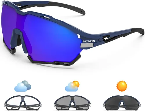 Miniatura 8 de VICTGOAL Cycling Glasses for Men Women with Polarized and Photochromic 2 Lenses Clear Road Bike Running Sports Sunglasses