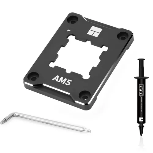 Thermalright ASF-Black AM5 Soporte para CPU, marco de fijación correctivo antiflexión, montaje fijo AM5 de ajuste completo sin marcas, marco de