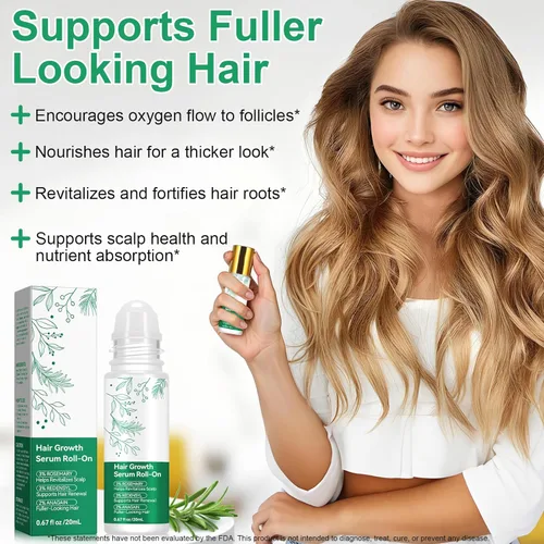 Miniatura 6 de Suero para el crecimiento del cabello roll-on con 3% de romero y redensyl, 2% AnaGain, tratamiento profesional para el crecimiento del cabello