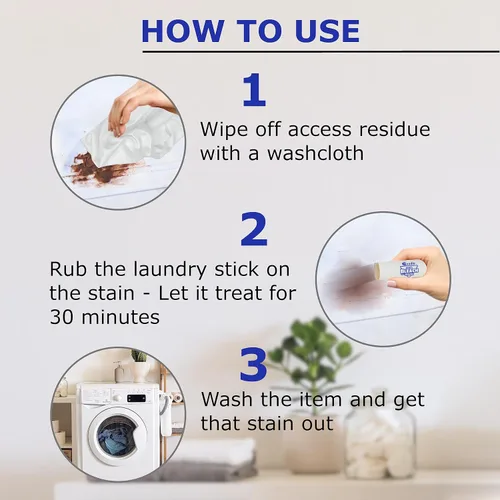 Miniatura 4 de Blanqueador sólido en un palo, solución concentrada y natural para quitar manchas para ropa blanca, tubo de blanqueo de bolsillo para manchas