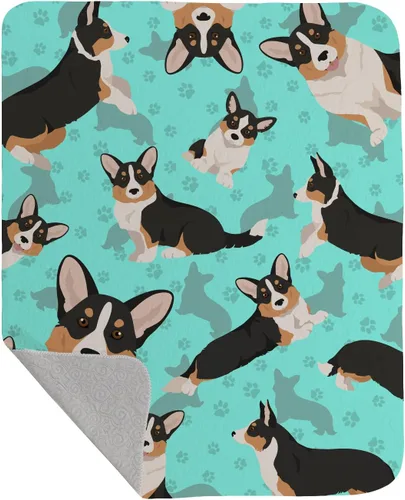 Miniatura 30 de Caroline's Treasures MLM1042LQB Airedale Terrier - Manta acolchada de 50 x 60 pulgadas, diseño de ilustraciones para cama, sofá, suave y ligera