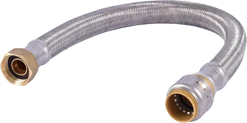 Miniatura 8 de SharkBite - Conector flexible para calentador de agua de 3/4 pulgadas x 3/4 pulgadas FIP x 12 pulgadas de acero inoxidable trenzado, conexión