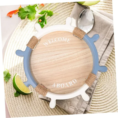 Miniatura 3 de OSALADI Bandeja de timón Bandeja de taza de agua, bandeja para servir frutas, bandeja decorativa, bandeja para el hogar, bandeja de té de comida