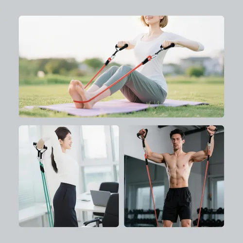 Miniatura 7 de PROIRON Bandas de resistencia, bandas de ejercicio antiroturas, bandas de resistencia para entrenar con asas, bandas de peso para entrenamiento