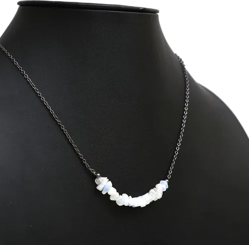 Miniatura 41 de Gempires - Collar de barra de chips naturales, cristales curativos de energía, regalo de cumpleaños, regalo para ella, joyería de piedras preciosas