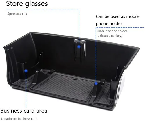 Miniatura 2 de Caja de almacenamiento interior, bandeja organizadora de consola central compatible con Land Rover Parts Defender 90 110 130 2023 2022 2021 2020