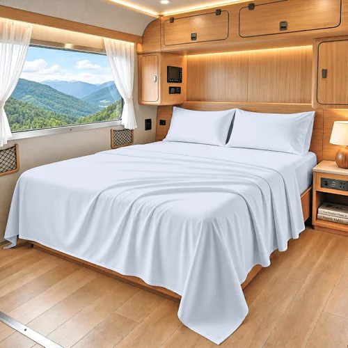 Miniatura 40 de SGI bedding Juego de sábanas de 600 hilos de 4 piezas, 100% algodón egipcio, tamaño King, con bolsillo profundo de 15 pulgadas, sábanas de lujo 16