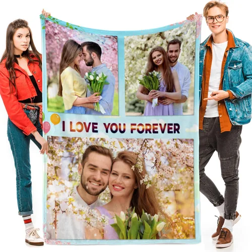 Miniatura 12 de Manta personalizada con fotos, texto, fotos personalizadas, regalos del día de San Valentín para mamá, papá, pareja, esposa, marido, novia, novio