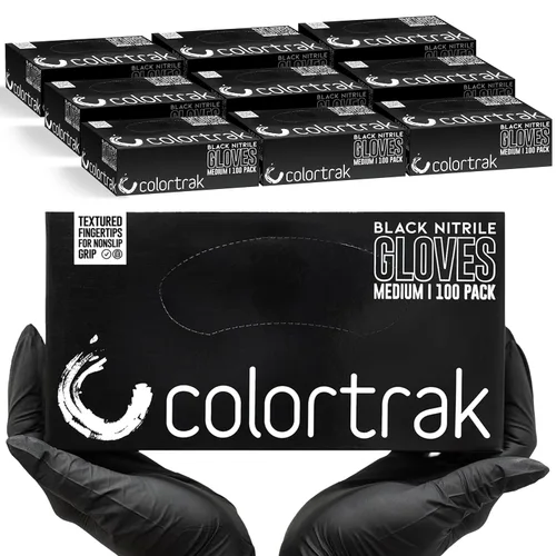 Miniatura 11 de Colortrak Luminous Collection - Guantes desechables de nitrilo, color lila escarcha, pequeños, de un solo uso, seguros para alérgicos, sin látex