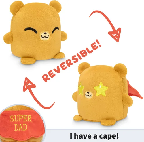 Miniatura 2 de TeeTurtle - Plushmates - Día del Padre - Oso súper papá - Juguete sensorial abrazable y suave que muestra tu estado de ánimo Super Dad Plushmate