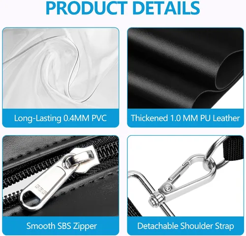 Miniatura 5 de Paxiland Clear Bag for Stadium Events Clear Purse Transparent Handbag for Sports Concerts Work Festival
