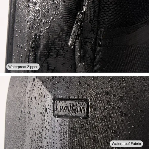 Miniatura 6 de Cwatcun Mochila rígida para cámara, bolsa de cámara profesional para fotografía, compartimento para laptop de 15.6 pulgadas, soporte para trípode