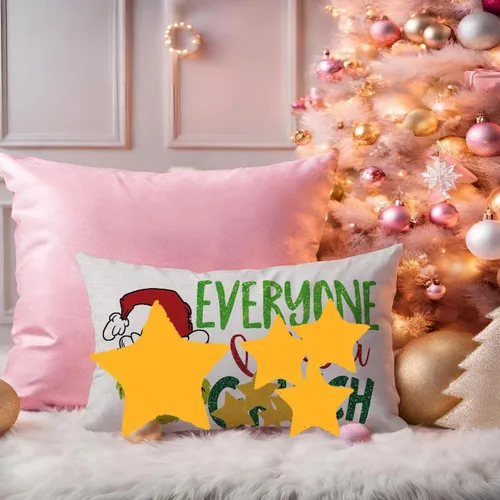Miniatura 4 de AOFANGGO Funda de almohada de Navidad de 12 x 20 pulgadas, decoración navideña, funda de cojín rectangular para cama, silla, sofá