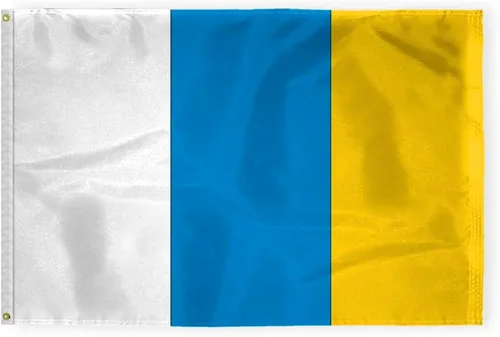 Miniatura 6 de AGAS - Bandera de coche de Islas Canarias de alta calidad de 10.5 x 15 pulgadas, impresa de doble cara en tela de poliéster súper tejida, doble