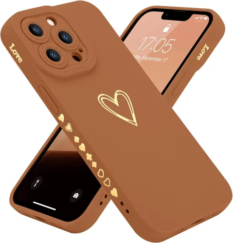 Miniatura 22 de Teageo Funda compatible con iPhone 13 Pro de 6.1 pulgadas para mujeres y niñas, bonito corazón de amor de lujo