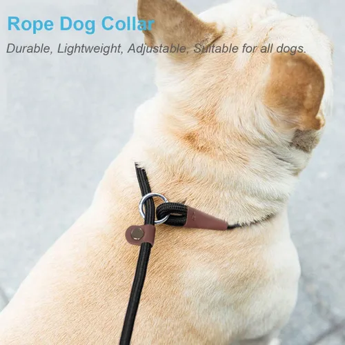 Miniatura 5 de MayPaw Collar ajustable de cuerda de nailon para entrenamiento de perros, collares de perro Martingala redondos sin tirones para perros pequeños