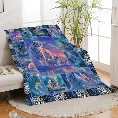 Miniatura 296 de Manta de Foca del Océano, Regalos de Focas para Niños, Niñas, Adultos, Mujeres y Hombres, Suave, Acogedora, Cálida, Felpa Esponjosa, Mullida