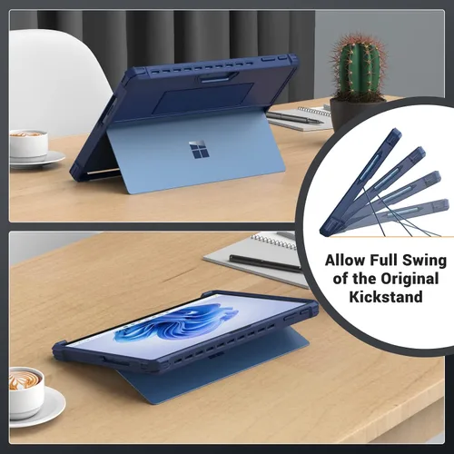 Miniatura 7 de MoKo Funda compatible con Microsoft Surface Pro 11, Surface Pro 10, Surface Pro 9 de 13 pulgadas, funda protectora resistente todo en uno con correa