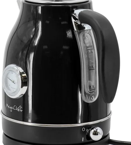 Miniatura 4 de MegaChef Tetera eléctrica de 1.7 litros y tostadora de 2 rebanadas (Negro)