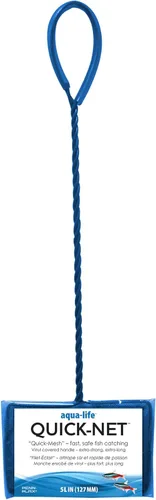 Miniatura 9 de Penn-Plax Quick-Net Aquarium Fish Net - Fine Mesh, Vinyl-Covered Braided Handle - Small Aquarium Cleaning Tool for Gentle Fish Handling - Use in
