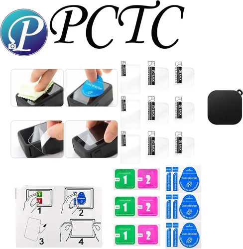 Miniatura 8 de PCTC 9 protectores de pantalla de Hero 12, 11, 10, 9, compatibles con Go Pro Hero 12/Hero 11/Hero 10/Hero 9, negro, 9 paquetes de protectores