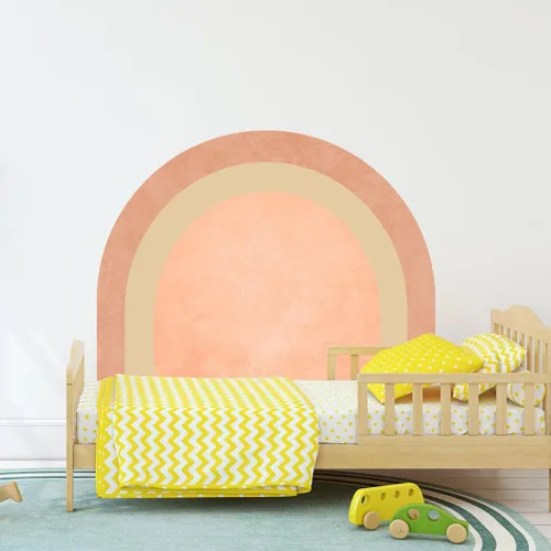 Miniatura 4 de Uonlytech Adhesivo de pared de arco extraíble para decoración elegante del hogar, fácil de aplicar, arte de pared semicírculo para dormitorios
