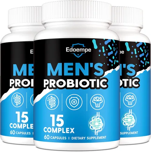 Miniatura 7 de Probióticos para hombres, 500 mil millones de UFC, 12 cepas, probióticos para hombre con arándano, goji, cúrcuma y amla, estable