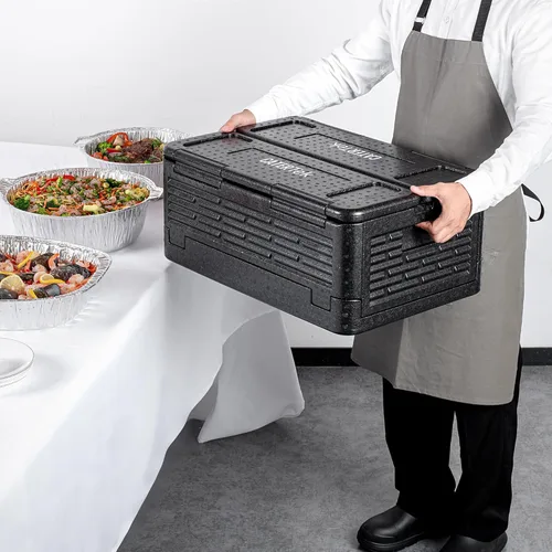 Miniatura 6 de Restaurantware -Cater Tek - Caja caliente de catering de 42 cuartos de galón, 1 bandeja portadora de alimentos aislada de carga superior - Capacidad