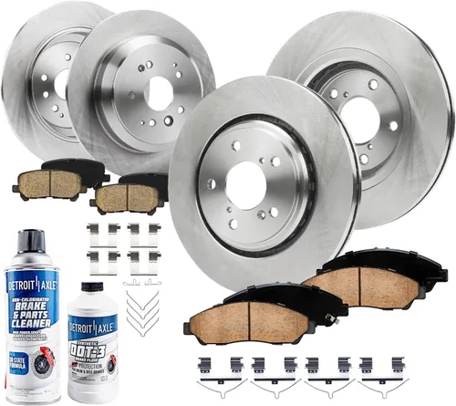Miniatura 29 de Detroit Axle - Kit de frenos para Toyota Camry 2005-2006 [modelos XLE SE], frenos de disco Rotores Pastillas de freno de cerámica Reemplazo: 11.65