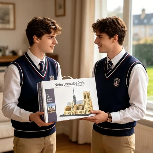 Miniatura 6 de KLMEi Juego de bloques de construcción de arquitectura famosa mundial, Notre Dame de París, 7380 piezas, kit de modelo grande creativo para adultos