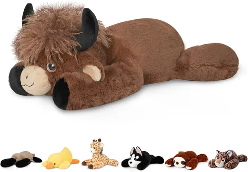 Miniatura 11 de Niuniu Daddy Animales de peluche con peso de ajolote azul de 24 pulgadas 5 libras para niños, adultos, niñas, niños, juguete de peluche gigante