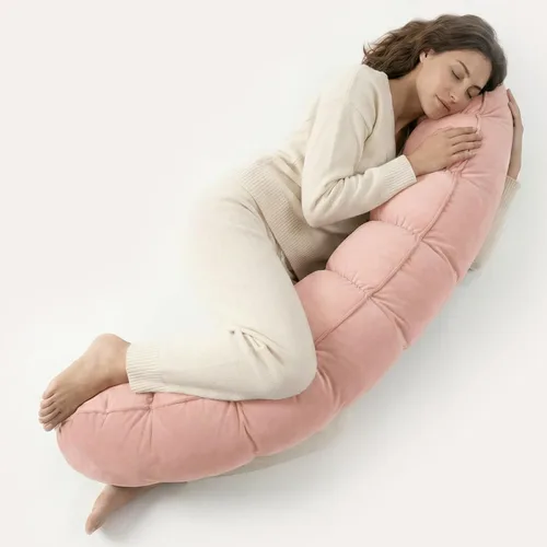 Miniatura 32 de Peallow(Pat. Pend) – Almohada larga redonda para el cuerpo para adultos, almohada de refuerzo para dormir, almohada suave y de apoyo para dormir