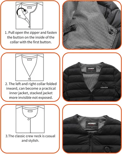 Miniatura 2 de HEWINZE Women's Heated Vest with Battery Pack, Lightweight Quilted Heated Jacket, Heated Puffer Jacket Base Layer