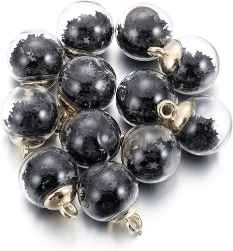 10 unids/lote de 0.630 in transparente bola de cristal encantos estrella lentejuelas colgantes para DIY pendientes collar joyería fabricación