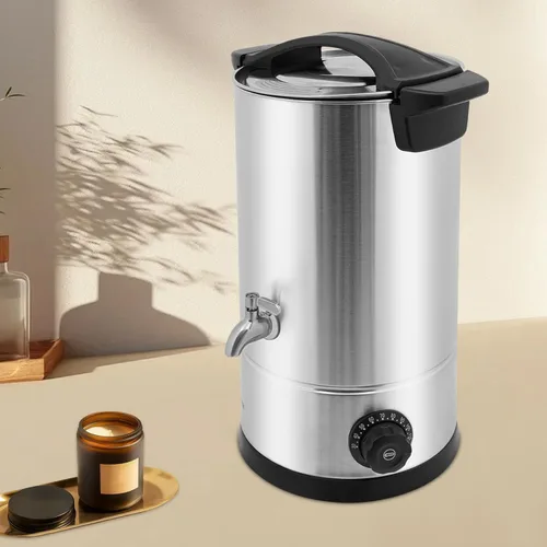 Derretidor eléctrico de cera de 10 litros para hacer velas, boquilla fácil de verter, olla de fusión de cera eléctrica grande, derretidor de cera