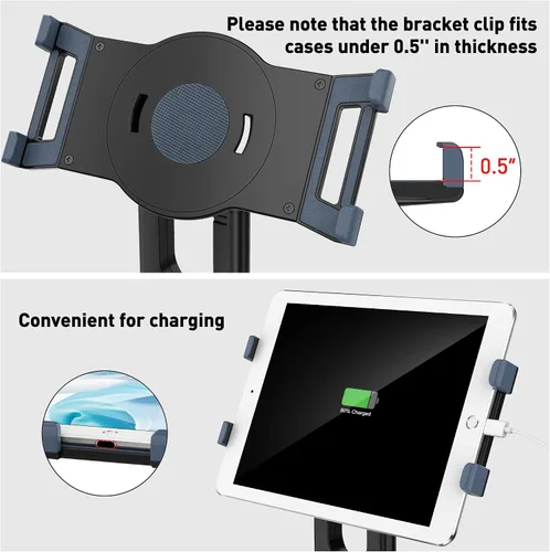 Miniatura 6 de AboveTEK Soporte para tableta de quiosco al por menor con medida de ancho o altura en el rango de 7.7 "-9.6" (sólo la carta), compatible con soporte