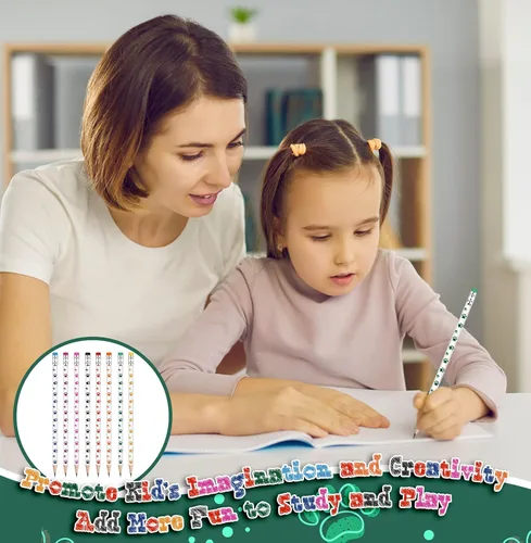 Miniatura 7 de Weecent 100 lápices de huellas de patas, lápices de patrulla canina para niños, lápices de madera para escribir novedad con borradores, recuerdos
