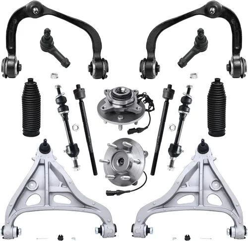 Miniatura 55 de Detroit Axle - Kit de extremo delantero RWD para Chrysler 300 Dodge Challenger Charger Upper Lower Control Arms rótulas de rodamiento de rueda Bujes