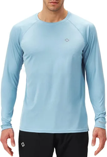Miniatura 2 de NAVISKIN Camisas de protección contra erupciones para hombre, camisetas de natación FPU 50+ con protección solar ultravioleta, camisas de manga