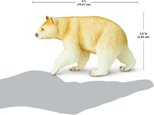 Miniatura 3 de Safari Ltd. Kermode - Figura detallada de oso espiritual de 4.5 pulgadas, juguete educativo para niños, niñas y niños a partir de 3 años