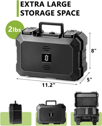 Miniatura 2 de Caja de almacenamiento OZCHIN a prueba de olores con cerradura – Caja grande a prueba de olores, estuche impermeable y a prueba de golpes