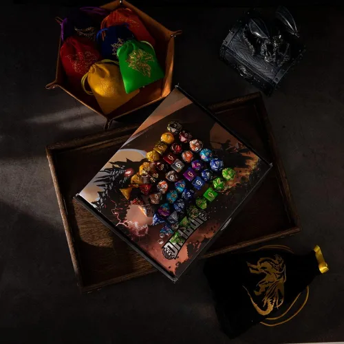 Miniatura 7 de Juego de dados DND 42 piezas de dados poliédricos para Dungeons and Dragons, dados para D&D RPG MTG y otros juegos de mesa en paquete con bolsas