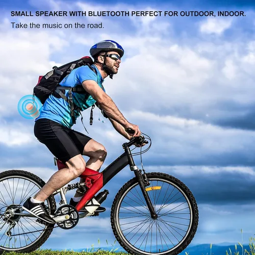 Miniatura 6 de comiso Altavoz Bluetooth portátil, pequeño altavoz de ducha con IPX5 impermeable, sonido fuerte HD 360°, emparejamiento estéreo inalámbrico, mini
