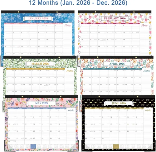 Miniatura 6 de Calendario de escritorio 2025-2026, calendario de escritorio grande 2025-2026, 22 x 17 pulgadas, julio de 2025 a diciembre de 2026, planificación
